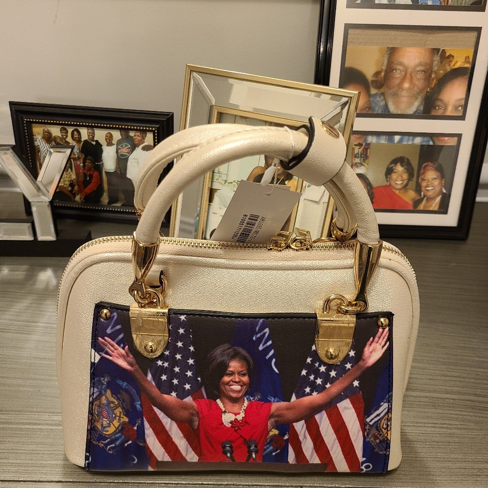 Beige and Blush Michelle Obama Crossbody Handbags